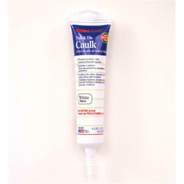5.5 oz Master Plumber Acrylic Caulk with Silicone, White, Harvey, Mfr#: 403691